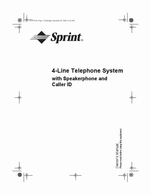 Radio Shack Telephone 4-Line Telephone System with Speakerphone and Caller ID-page_pdf
